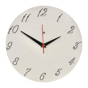 RELÓGIO REDONDO EM MDF 3MM- NUMERAL BRANCO 